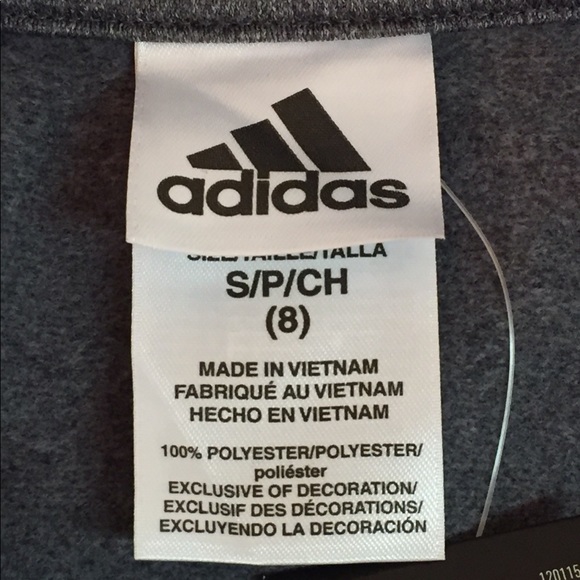 Adidas Youth Iconic Gray Black Track Jacket Size 8 - Picture 6 of 8